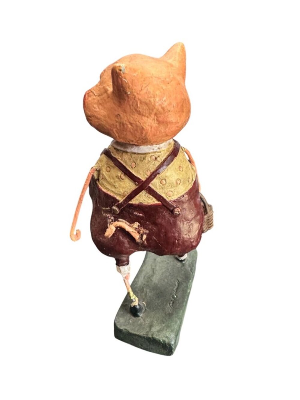 Lori Mitchell Three Little Pigs Figure Folk Art Resin Paper Pulp 6 1/4" Repair - Picture 4 of 7